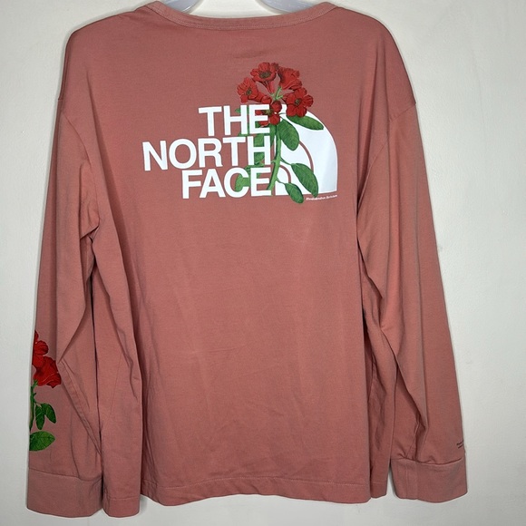 The North Face Tops - The North Face | Pink Feminine Special Long Sleeve Shirt | Floral Sleeve & Back
